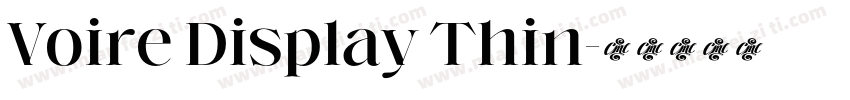 Voire Display Thin字体转换